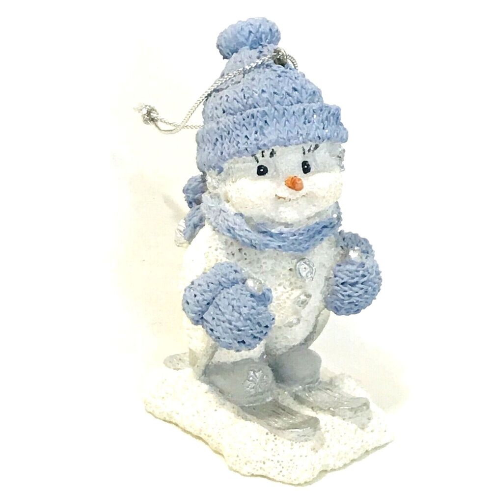 Encore Snow Buddies Ornament Vintage Figurine Skier Winter Christmas Snowman '99